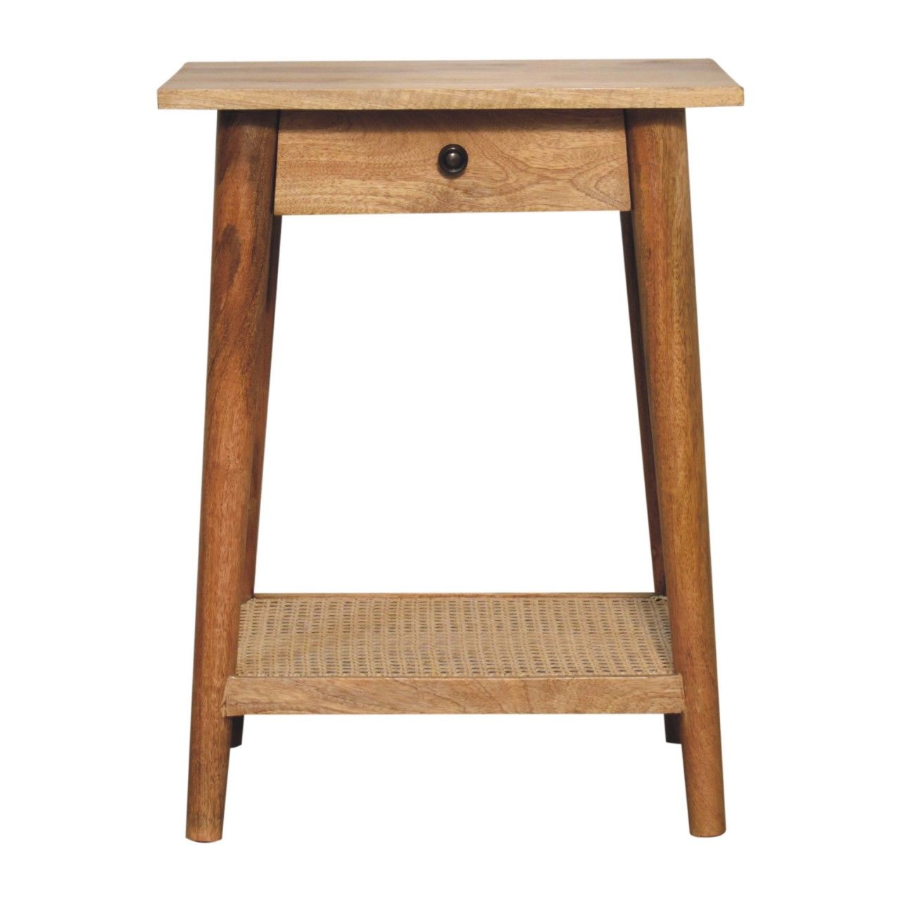 Woven End Table - Brown