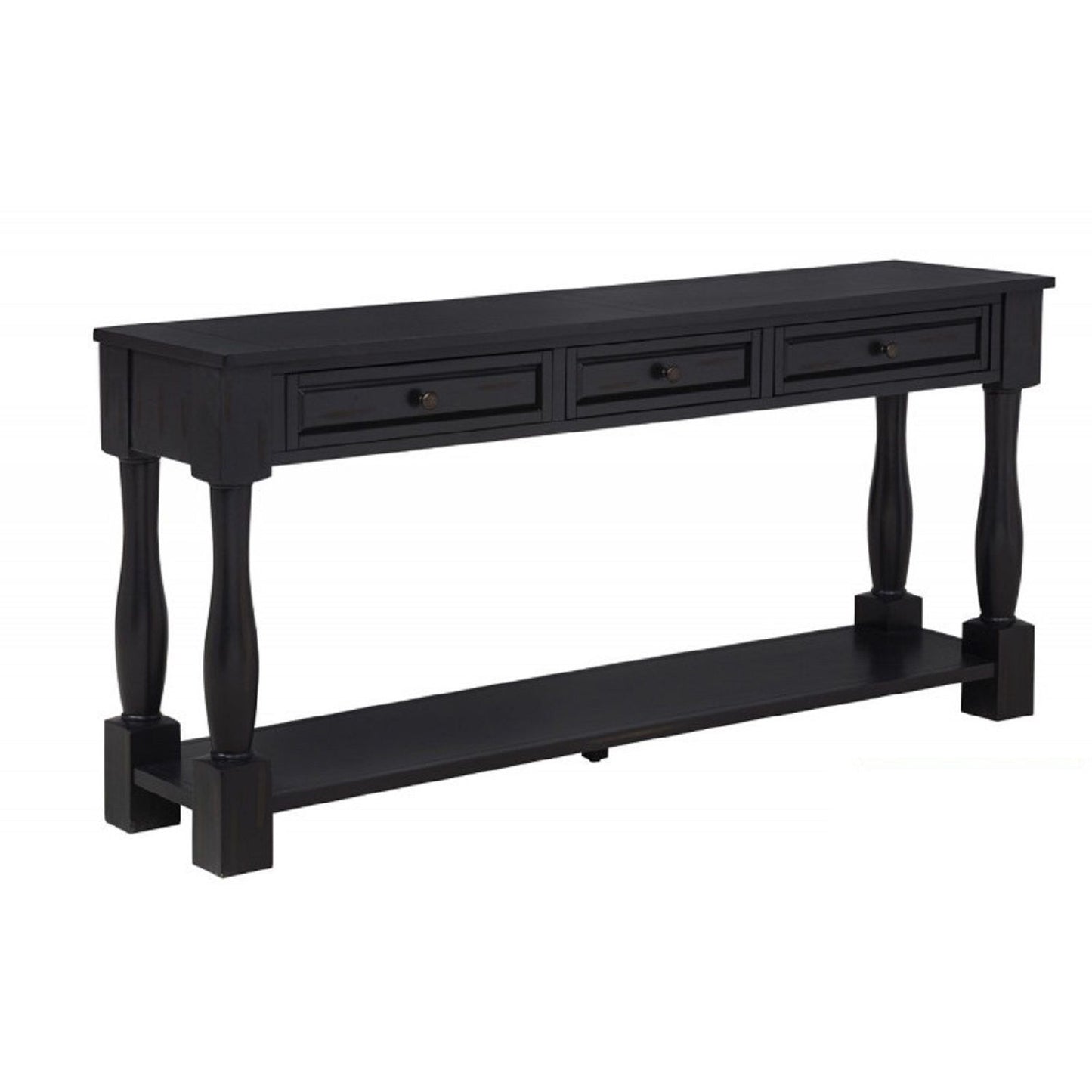 Long Console Table With Drawers And Shelf