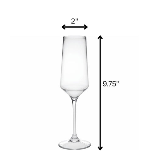 Tritan Lexington - Unbreakable Plastic Champagne Flutes, 10Oz (Set of 4) - Clear