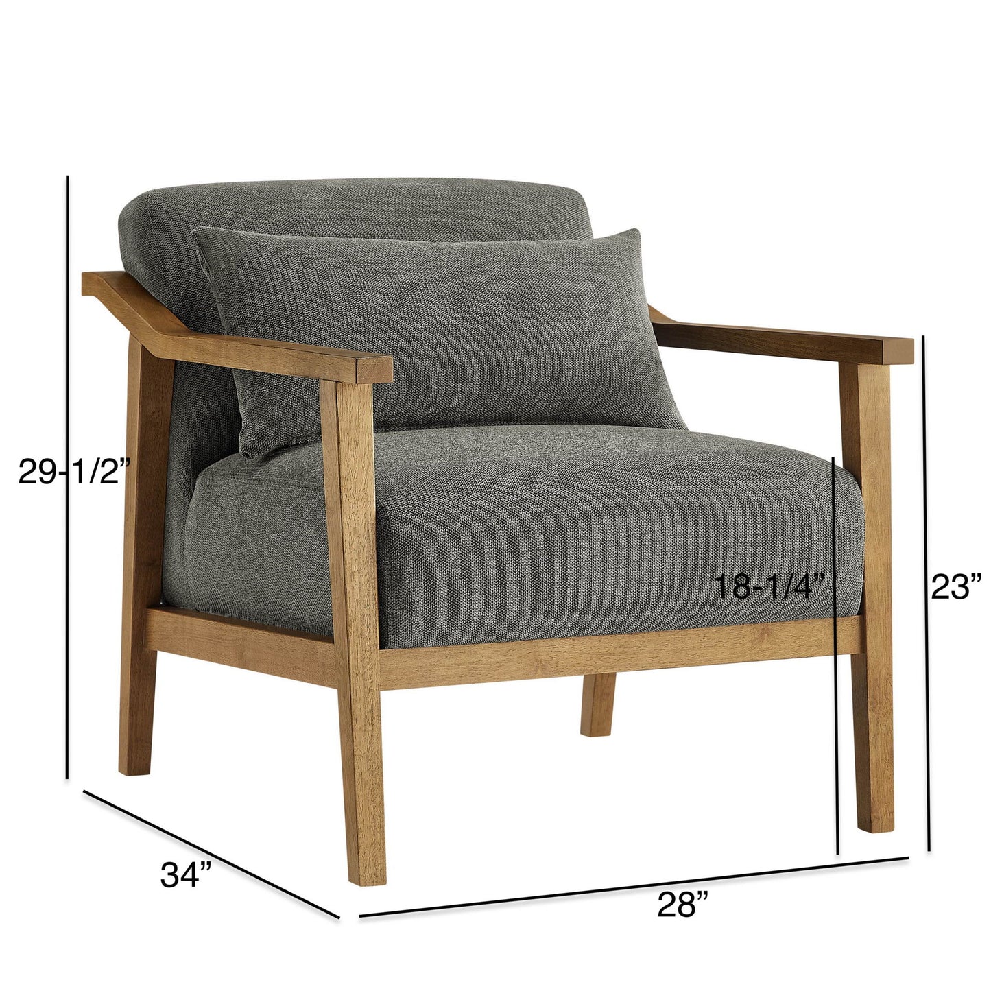 Reagan - Arm Accent Chair With Lumbar Pillow