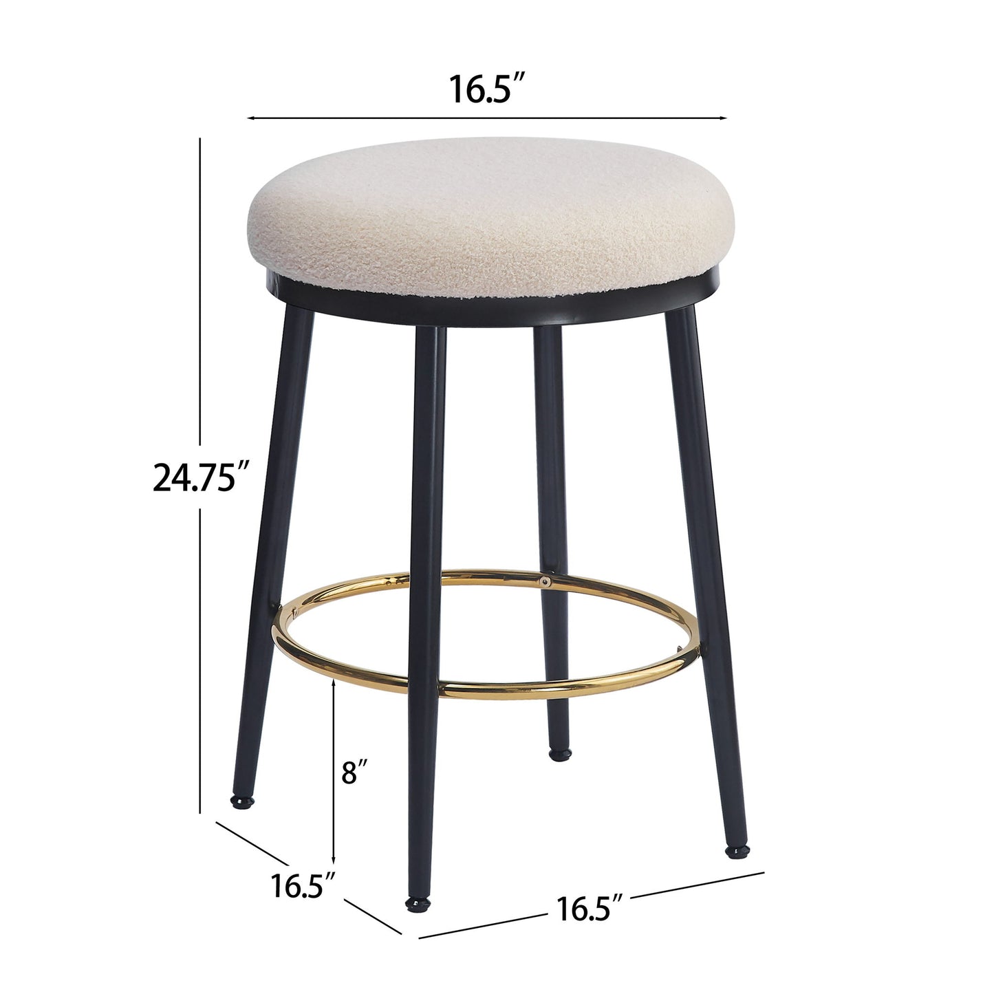 Stylish Design Counter Stools (Set of 2)