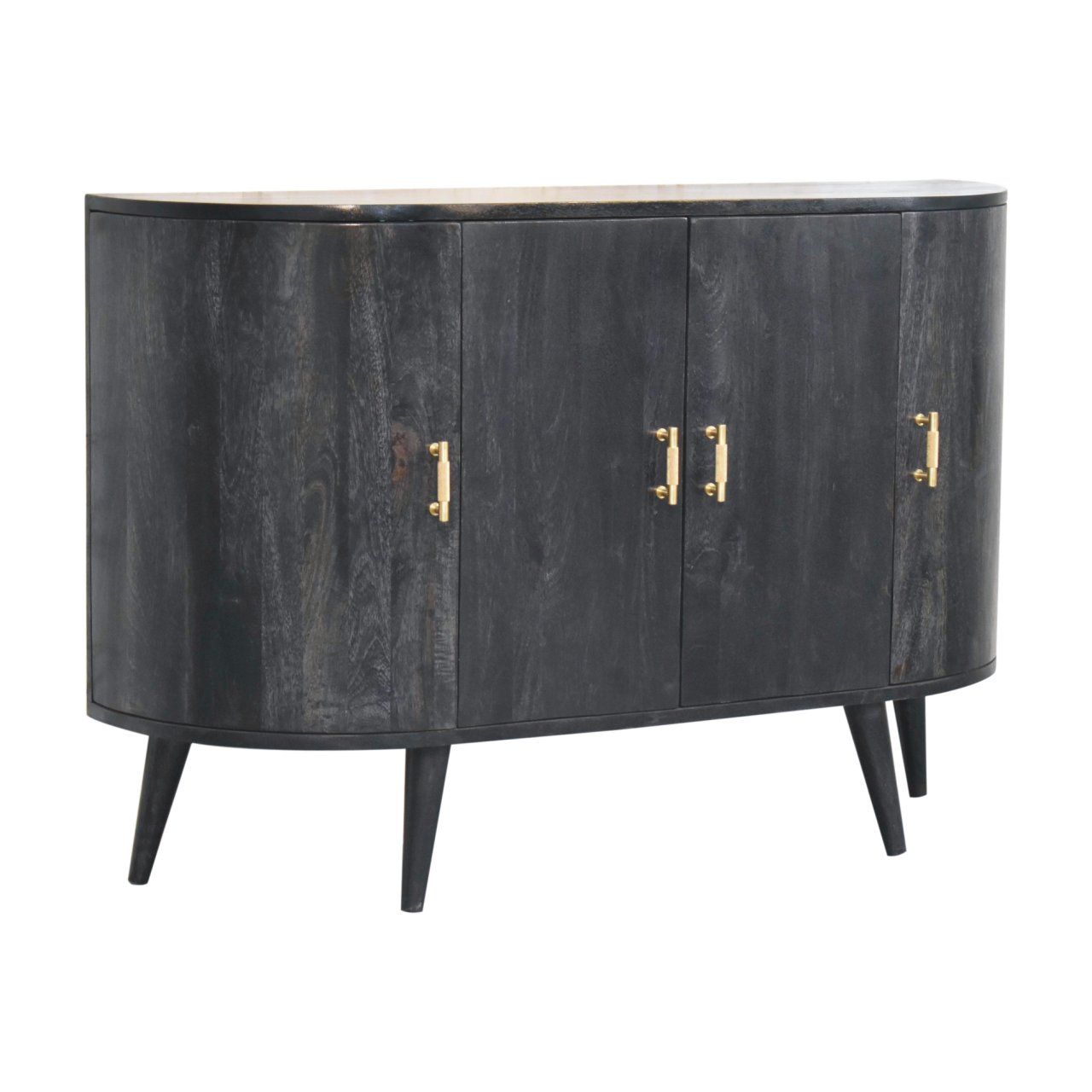Quad - T Bar Cabinet - Ash Black