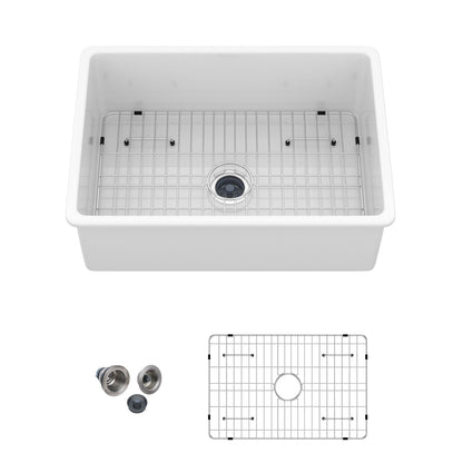 Rectangular Deep Single Bowl, Kitchen Sink With Dual Mount Installation