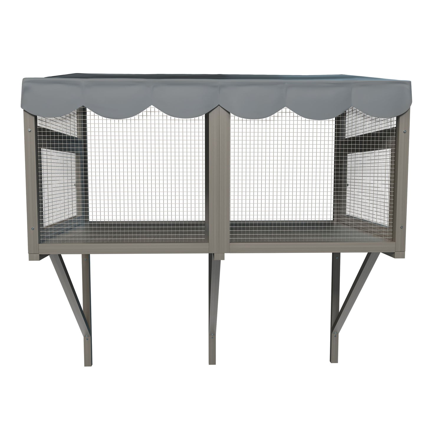 Window Perch Catio For Indoor Cats, Expandable Enclosure With Secure Frame And Waterproof Roof, Suitable For Multiple Kittens - Gray