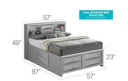 Marilla - Storage Bed With Bookcase Headboard