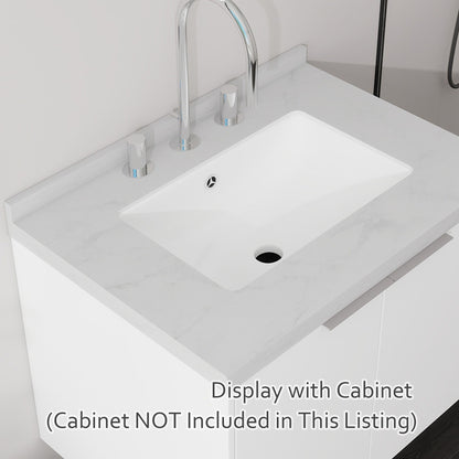 Basin Sink, Triple Faucet Holes, 2" Thick Rim, Sink Only