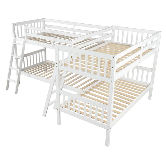 L Shaped Bunk Bed With Ladder