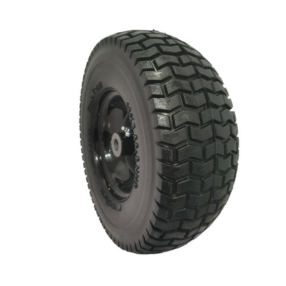 Flat Free Tire And Wheel Assemblies For Riding Lawn Mowers With 3" Hub - Black