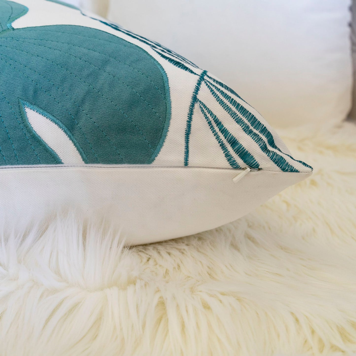 Autumn Vibes Leaf Accent Pillow