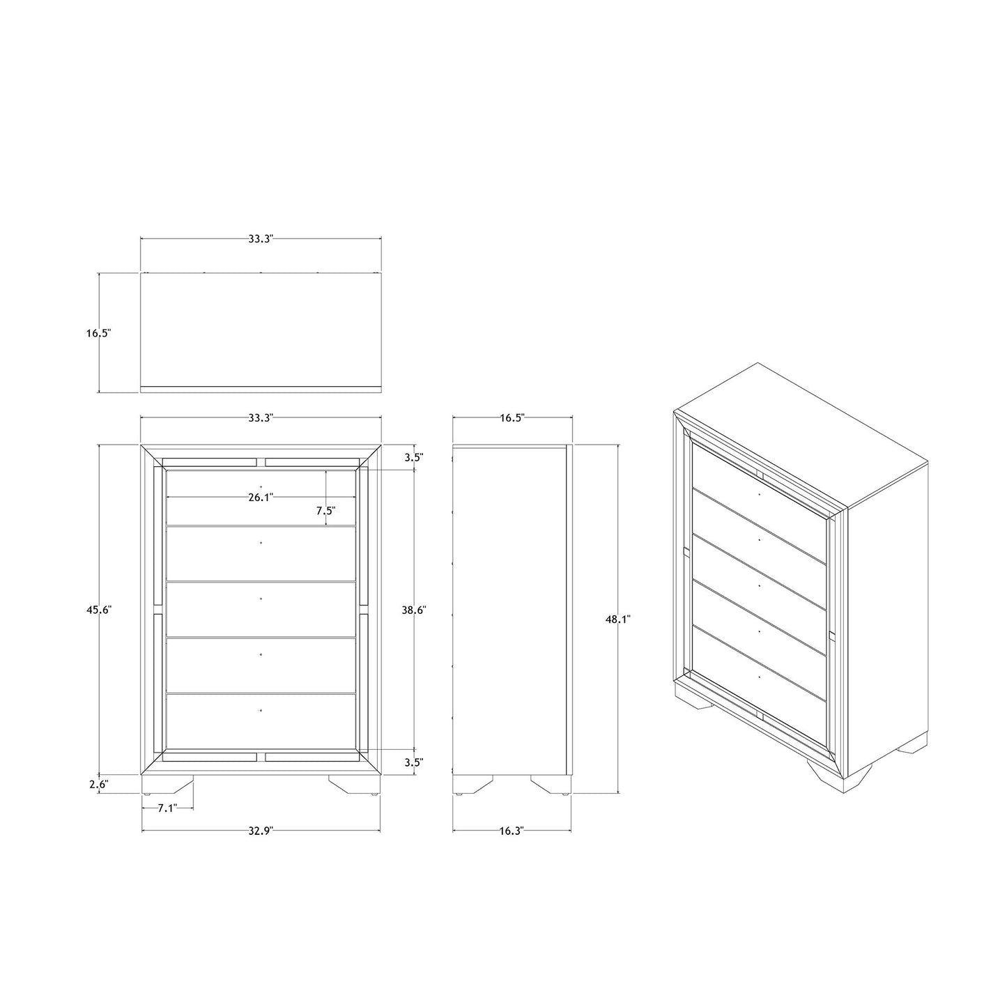 Chloe - Chest - Gemstone Silver