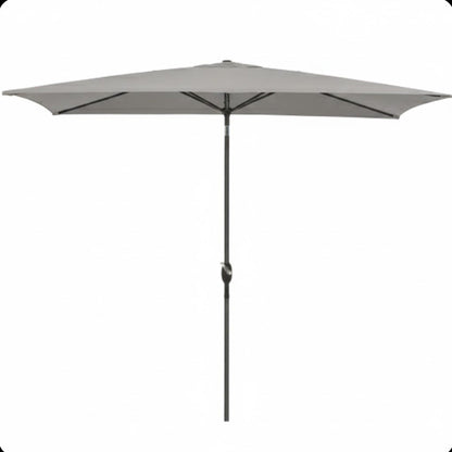 Rectangular Patio Umbrella With Crank Tilt, Polyester UV-Resistant Canopy