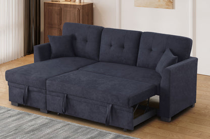 Sectional Sofa Bed - Dark Blue
