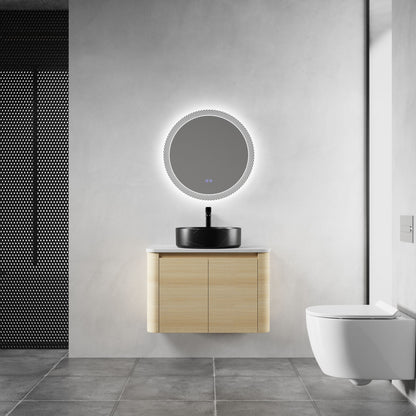 Mounted Bathroom Vanity & Art Sink & 2 Soft Close Doors