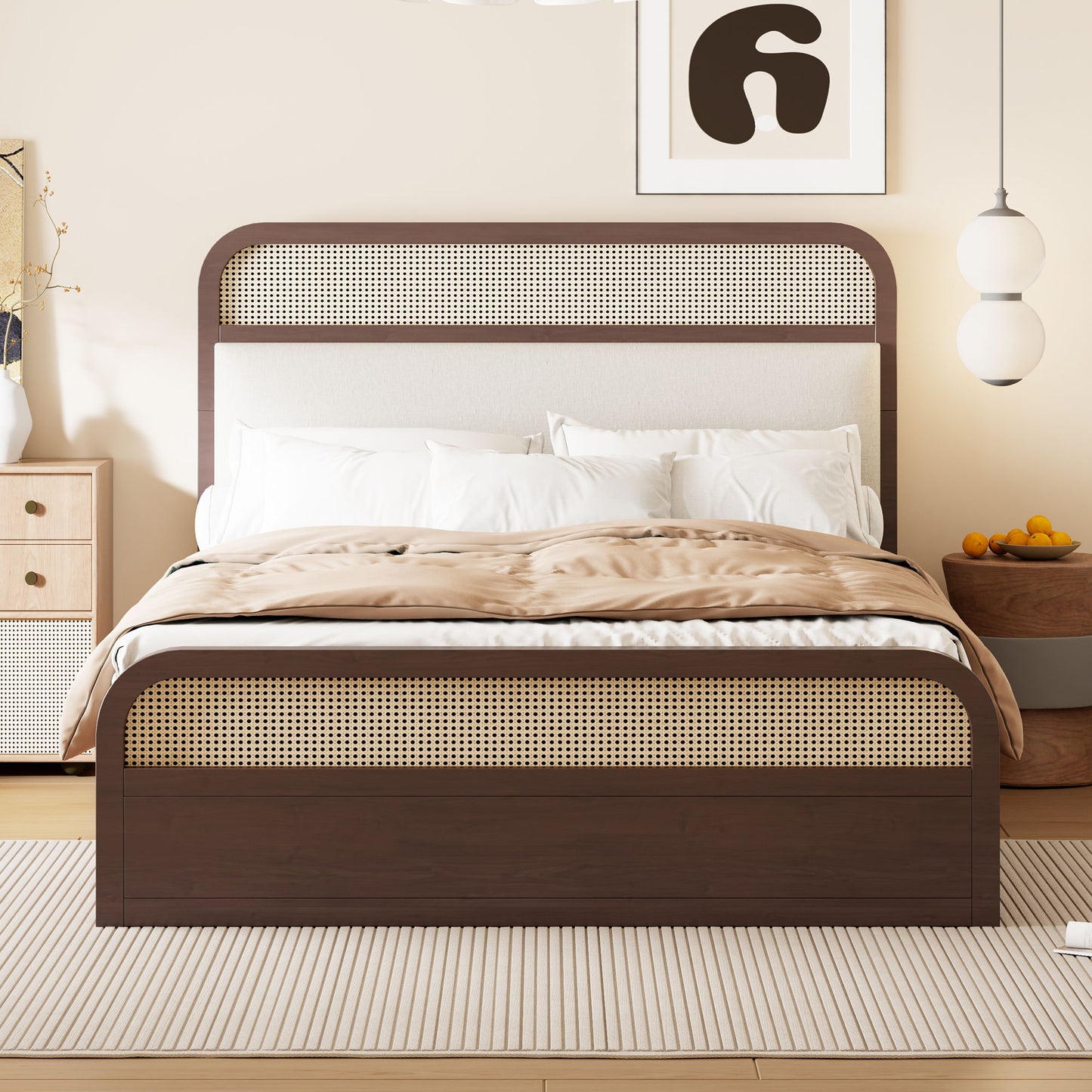 Platform Bed With Trundle And 2 Drawers