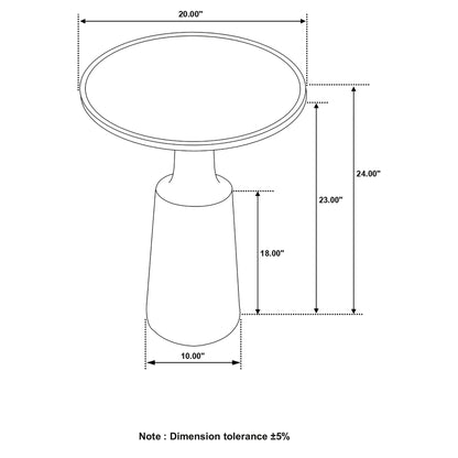 Pedestal Accent Table With Eco Friendly Base And Round Lipped Top - Brown