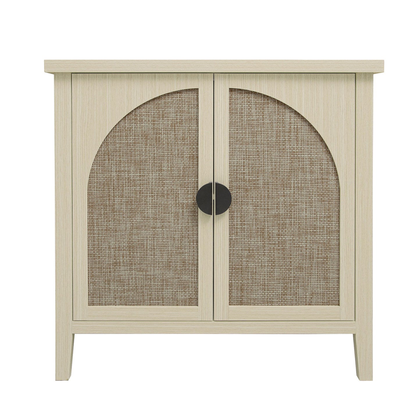 Rattan 2 Door Cabinet, Suitable For Bedroom - Natural