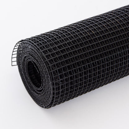 Vinyl Coated Hardware Cloth, 21 Gauge, Welded Wire Fence - Black