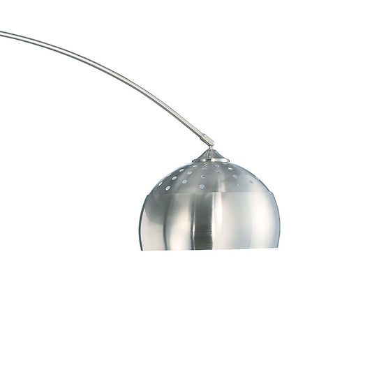 Krester - Dome Shade Arc Floor Lamp - Chrome