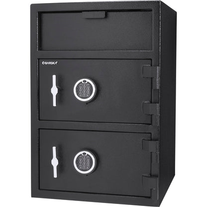 Digital Keypad 2 Lock Depository Safe 1 6 2 Cubic Ft - Black