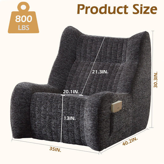 Bean Bag Chair, Lazy Floor Sofa Couch - Gray