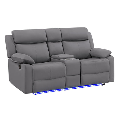 Blanche - Reclining Set With LED Lights With Pillow Top Arms