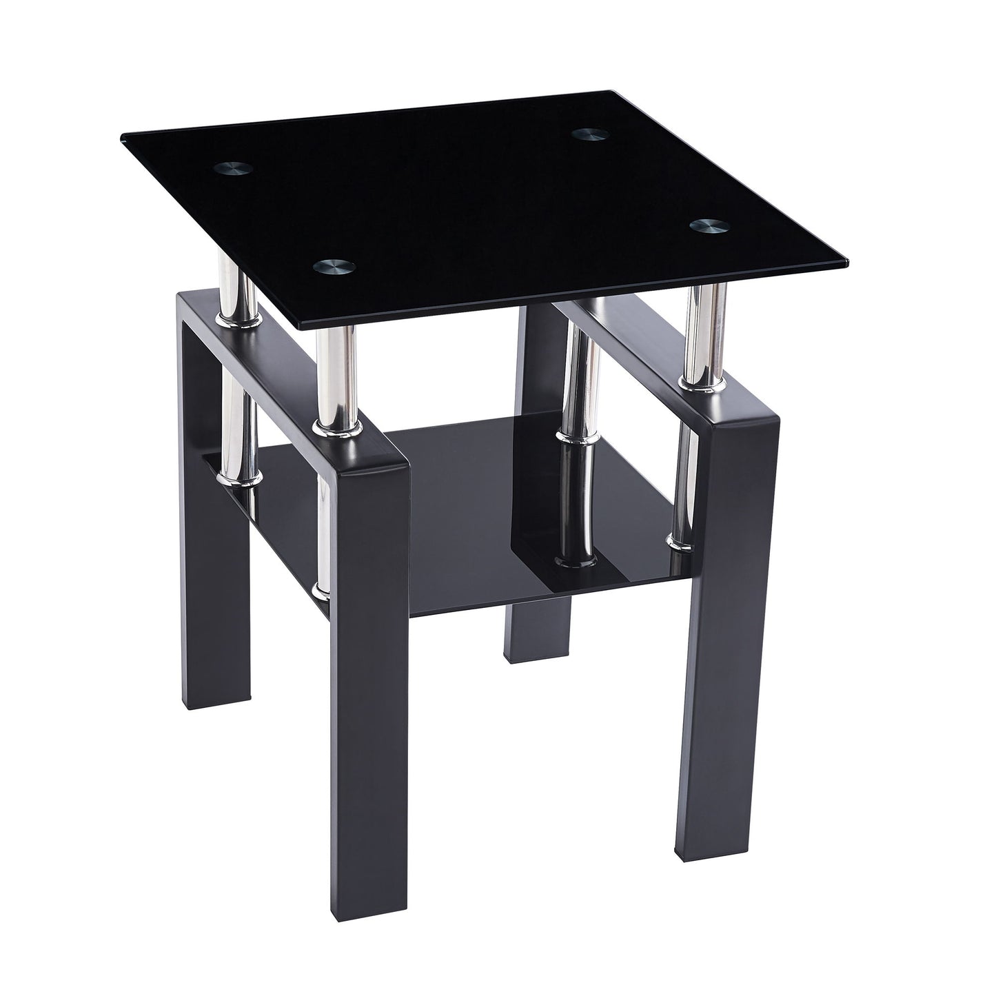Tempered Glass Table With Storage