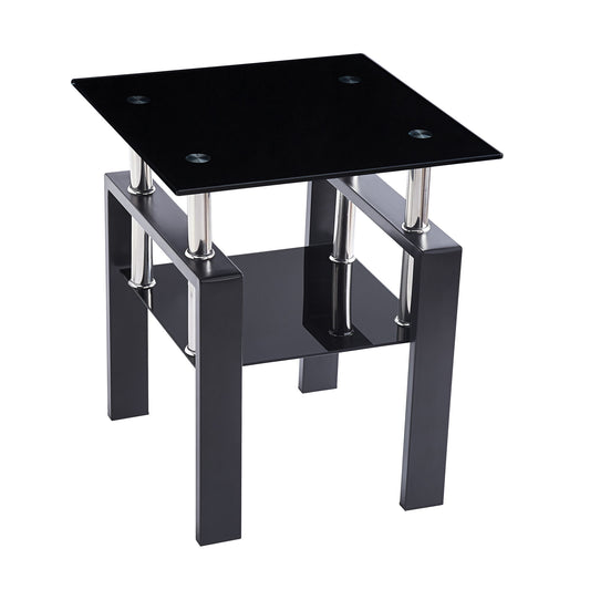 Tempered Glass Table With Storage