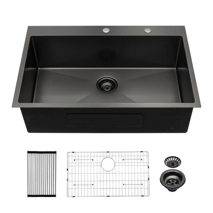 Topmount Kitchen Sink 16 Gauge, Single Bowl