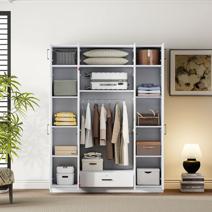 Contemporary 4 Door Wardrobe With 1 Drawer And Top Cabinet