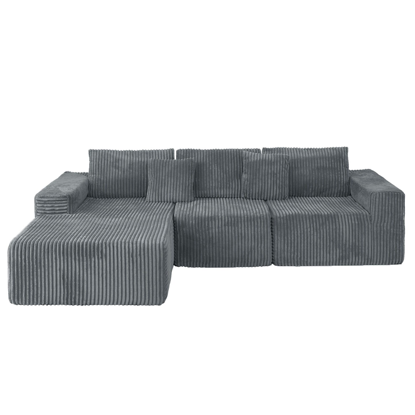 Modern Cloud Sectional Sofa With L-Shape Chaise