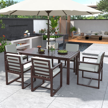 Patio Dining Set Outdoor Dining Table And Chair Set With And Removable Cushions For Patio