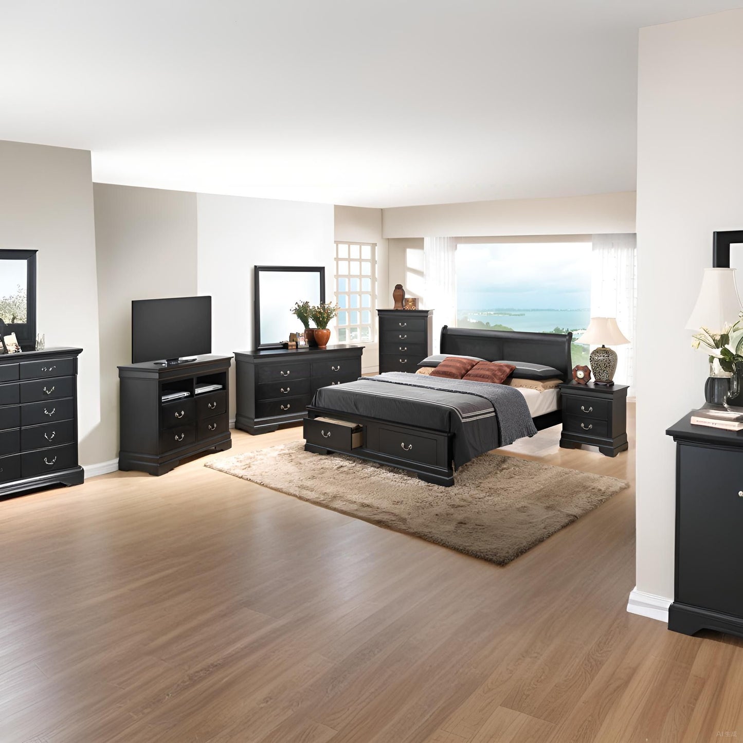 Louis Phillipe - Storage Bed