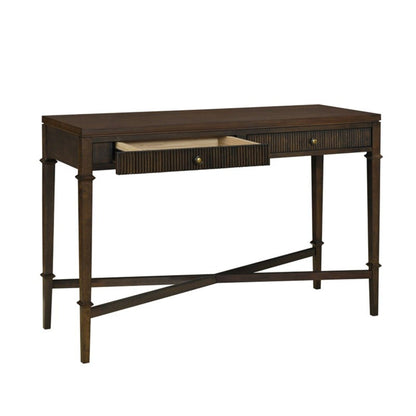 Fluted - 2 Drawer Storage Console Table - Brown