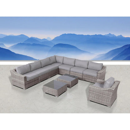 Outdoor Wicker Conversation Set With Cushions, All Weather