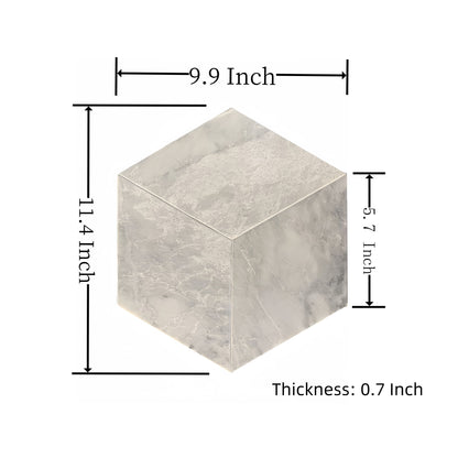 Hexagon Natural Marble Polished Tile For Wall And Floor (Set of 12)