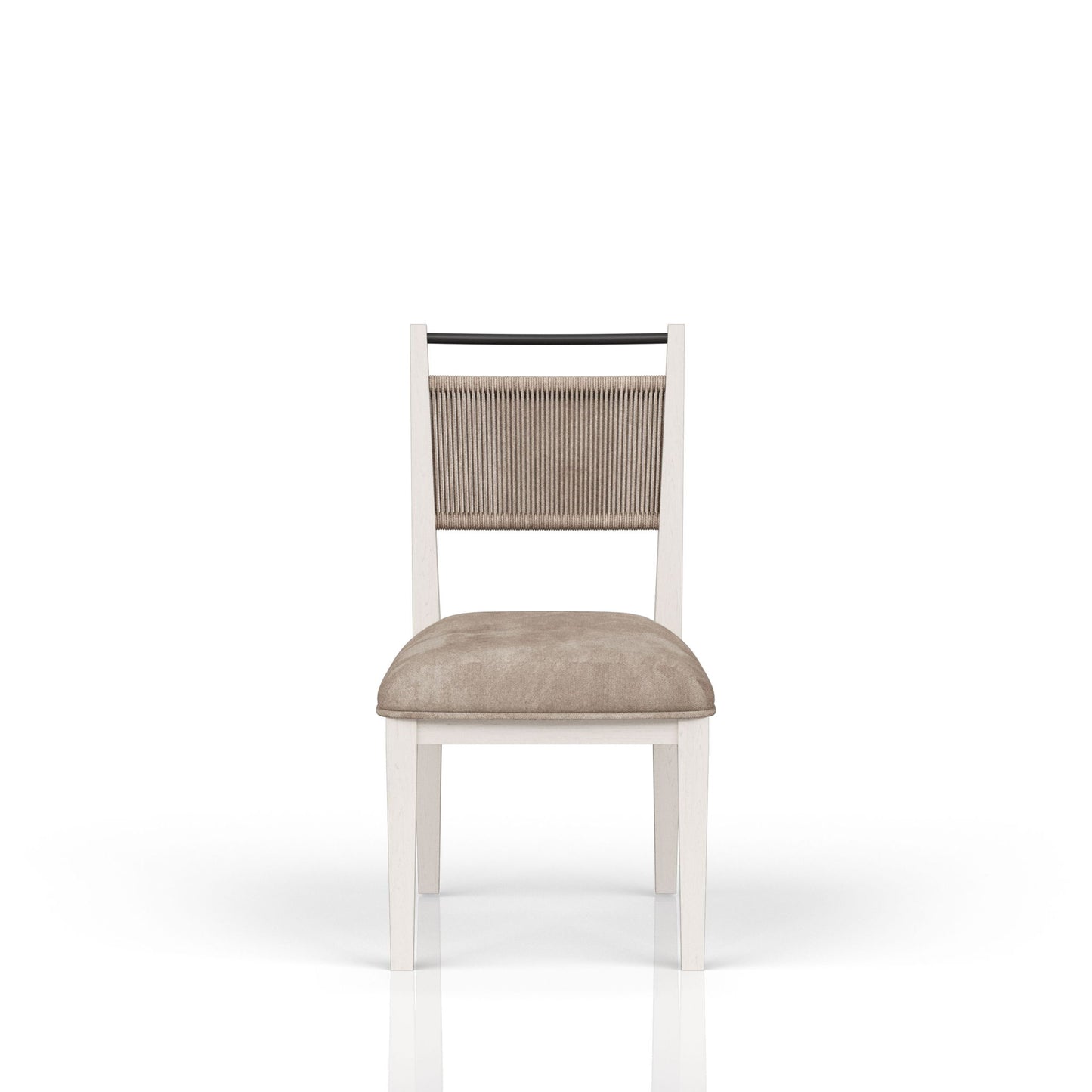 Rope Back Chair - Beige / Carmel
