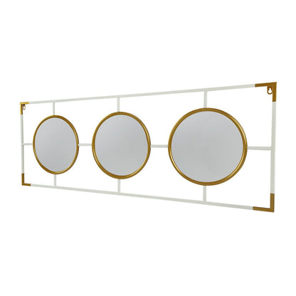 3 Mirror Piece Wall Mirror InRectangular Frame, Home Wall Decor For Bedroom Living Room