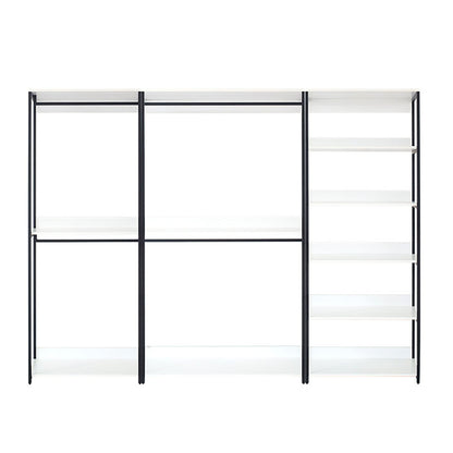 Fiona - Freestanding 3 Tower System Walk In Closet With 7 Shelf Wood And Metal Frame - White