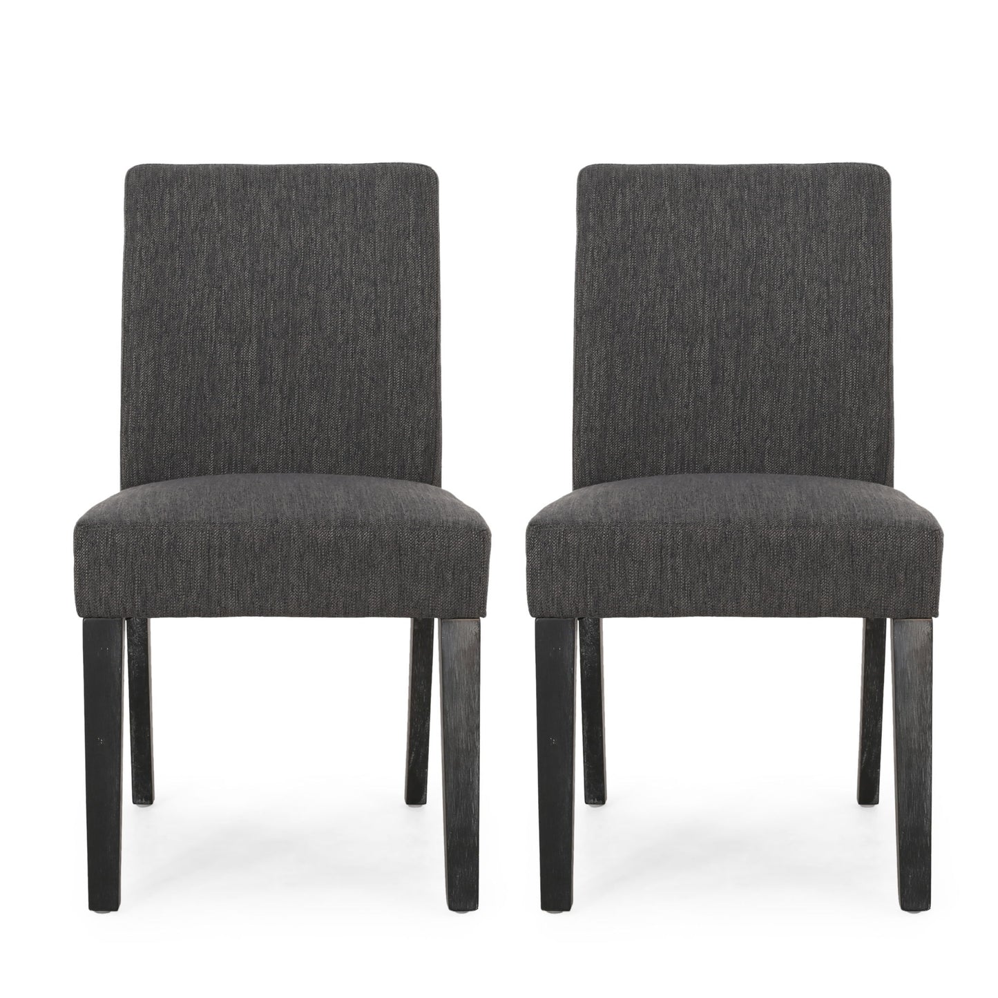 Contemporary Dining Chair With Upholstered Seating And Tapered Legs
