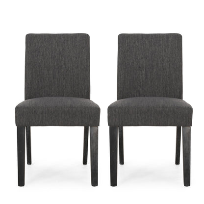 Contemporary Dining Chair With Upholstered Seating And Tapered Legs
