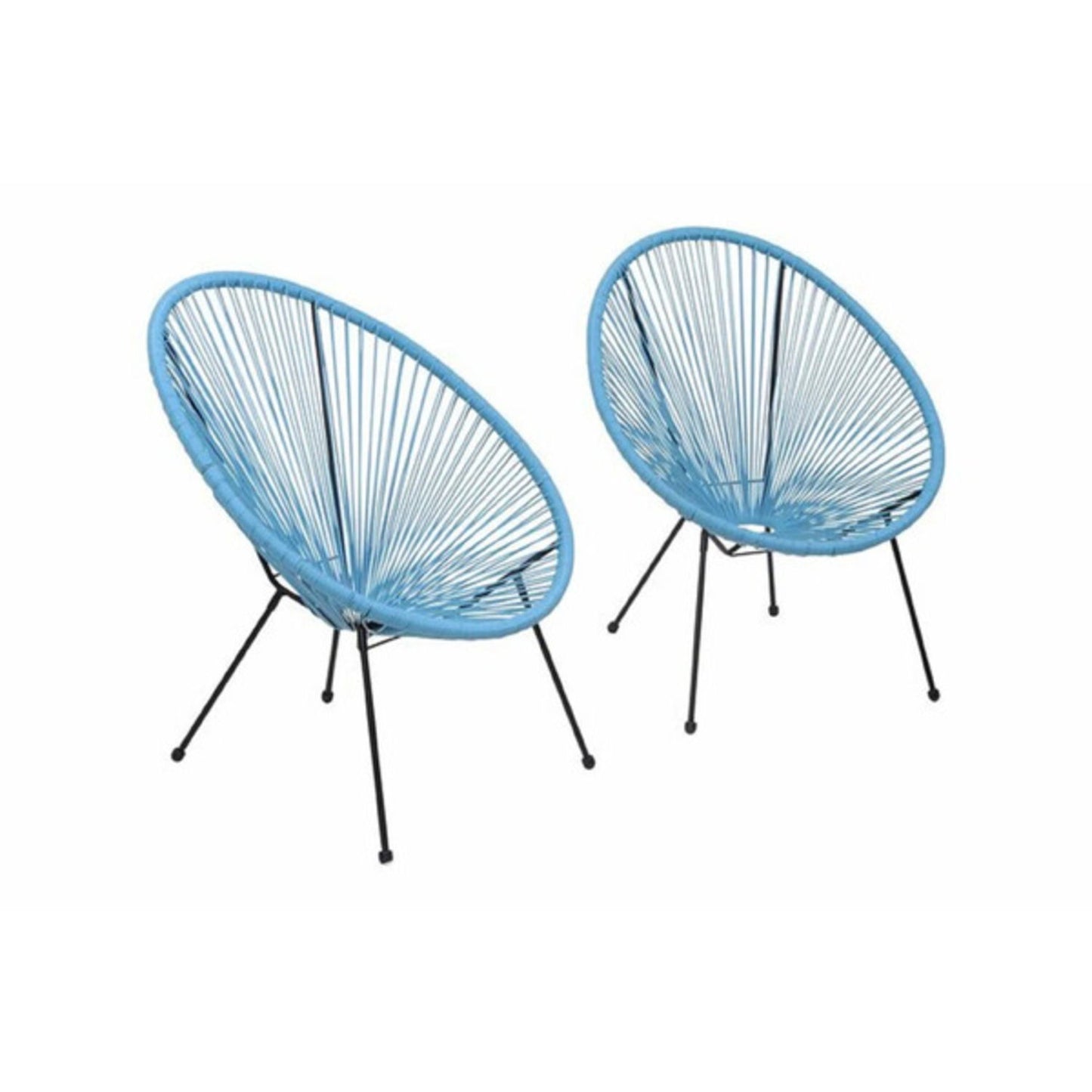 Modern Egg Shaped String Chairs (Set of 2)