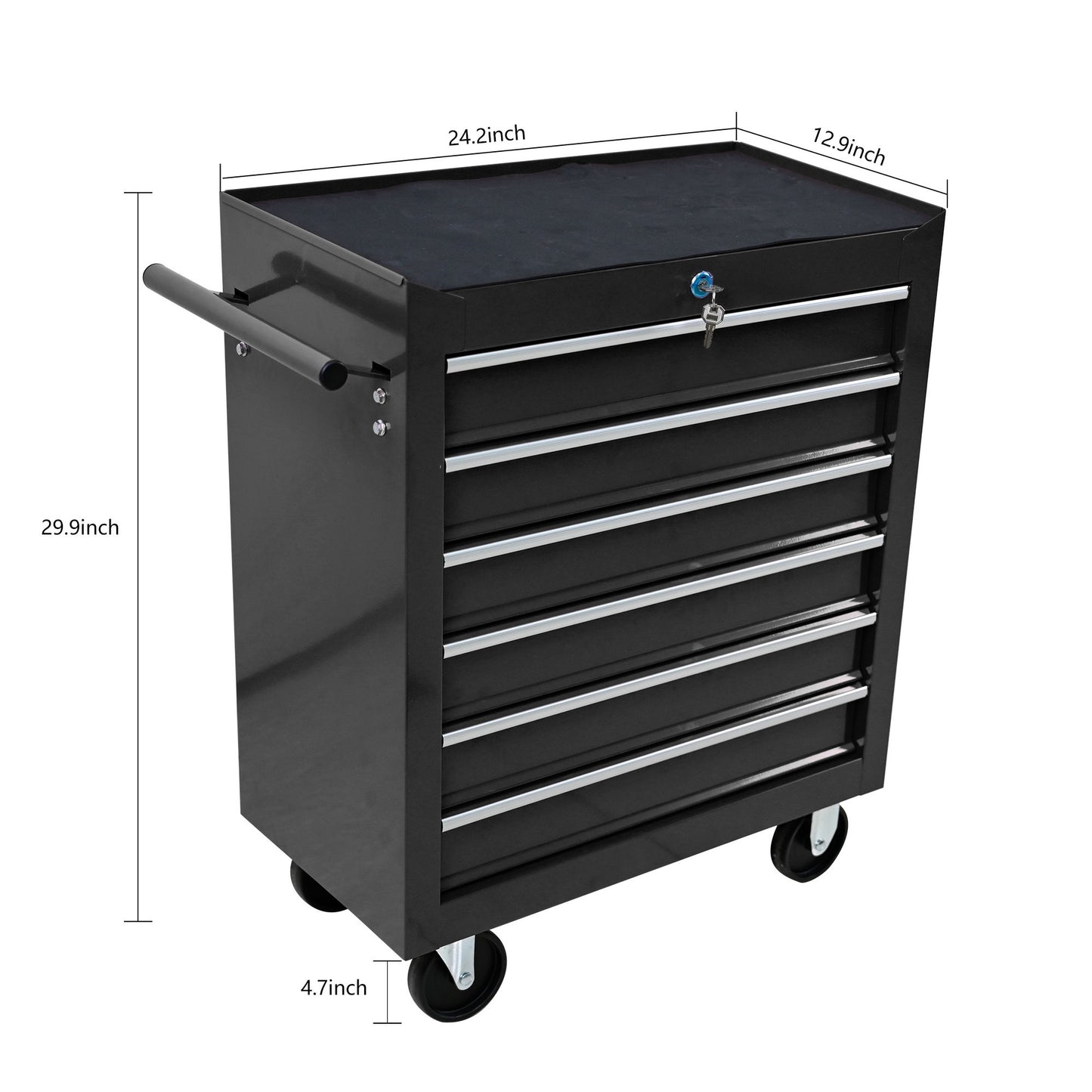 Multifunctional Tool Cart With Wheels And Drawers