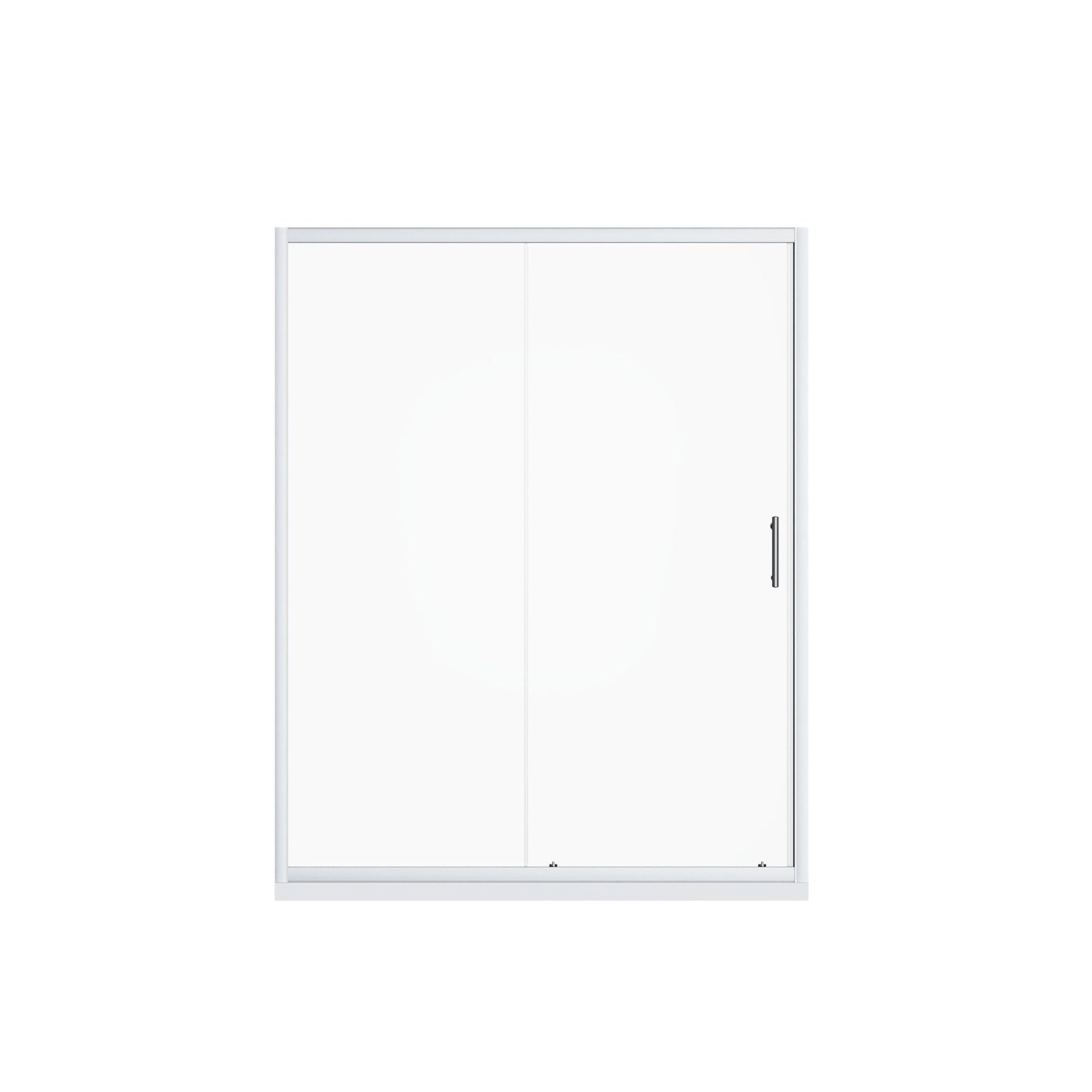 Pivot Shower Door With Handle, 1 / 4" Thick - Chrome
