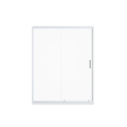 Pivot Shower Door With Handle, 1 / 4" Thick - Chrome
