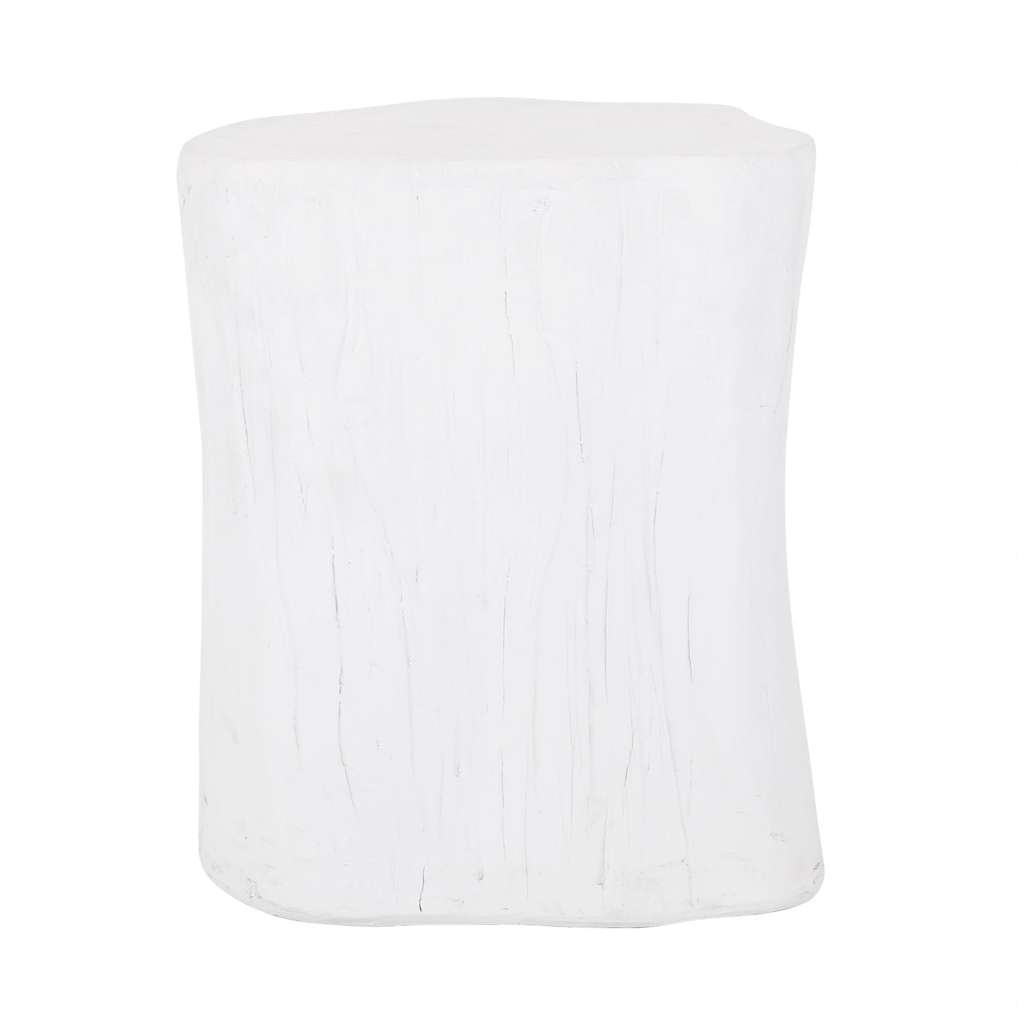 Outdoor, Lightweight Concrete Side Table - Antique White