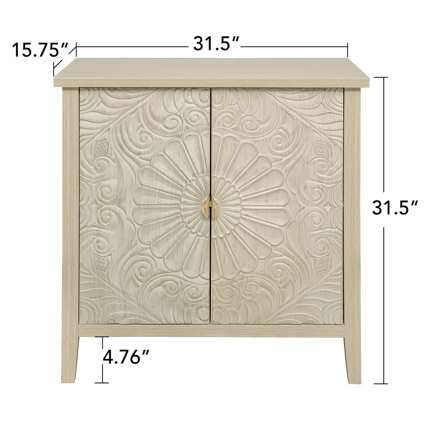 2 Door Cabinet, American Furniture, Suitable For Bedroom, Living Room, Study - Natural