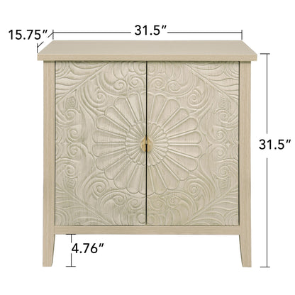 2 Door Cabinet, American Furniture, Suitable For Bedroom, Living Room, Study - Natural