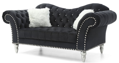 Elegant Round Arm Loveseat