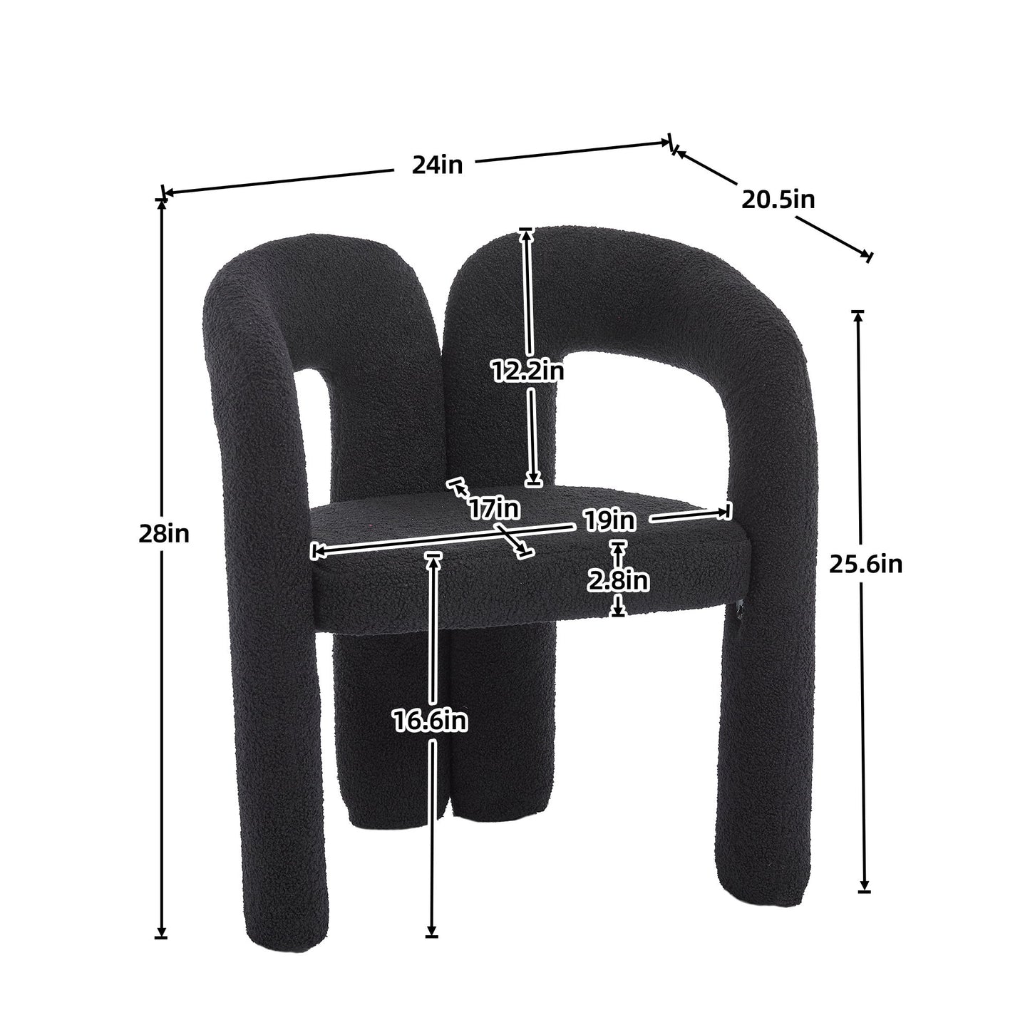 Coolmore Contemporary Designed Accent / Dining Chair With Armrests