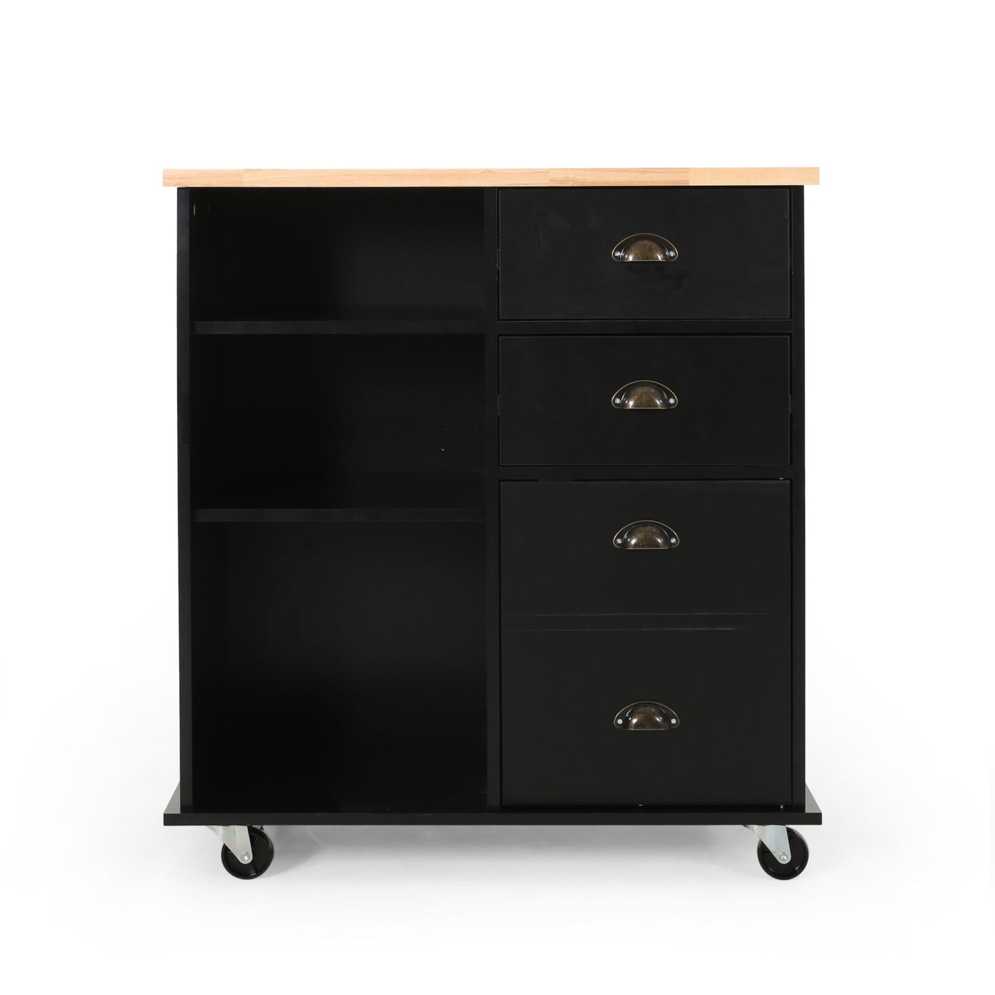 Yohaan - Contemporary Kitchen Cart With Wheels